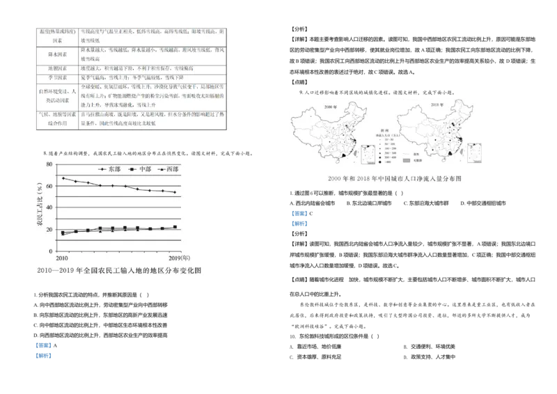 2021年天津市高考地理试卷解析版_全国卷+地方卷_8.地理_1.地理高考真题试卷_2008-2020年_地方卷_天津高考地理08-21_A3word版