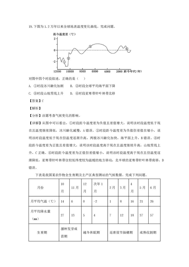 2018年浙江省高考地理11月（解析版）_全国卷+地方卷_8.地理_1.地理高考真题试卷_2008-2020年_地方卷_浙江高考地理08-21_A4word版_PDF版（赠送）