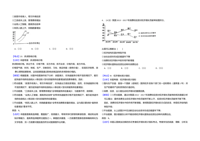 2018年全国统一高考政治试卷（新课标Ⅰ）（解析版）_全国卷+地方卷_9.政治_1.政治高考真题试卷_2008-2020年_全国卷_全国统一高考政治（新课标ⅰ）08-20_A3word版