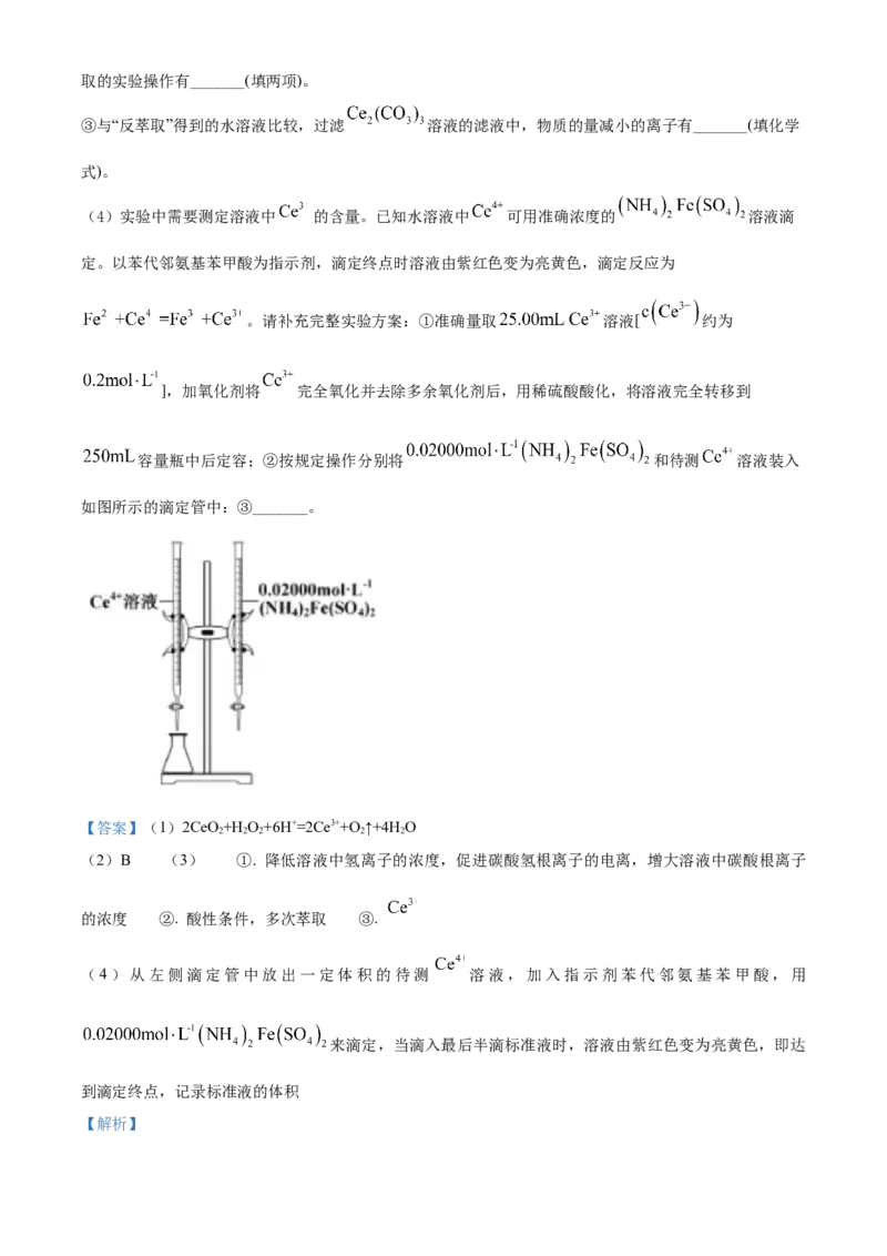 2022年江苏省高考真题化学试题（解析版）_全国卷+地方卷_5.化学_1.化学高考真题试卷_2022年高考-化学_2022年江苏卷-化学