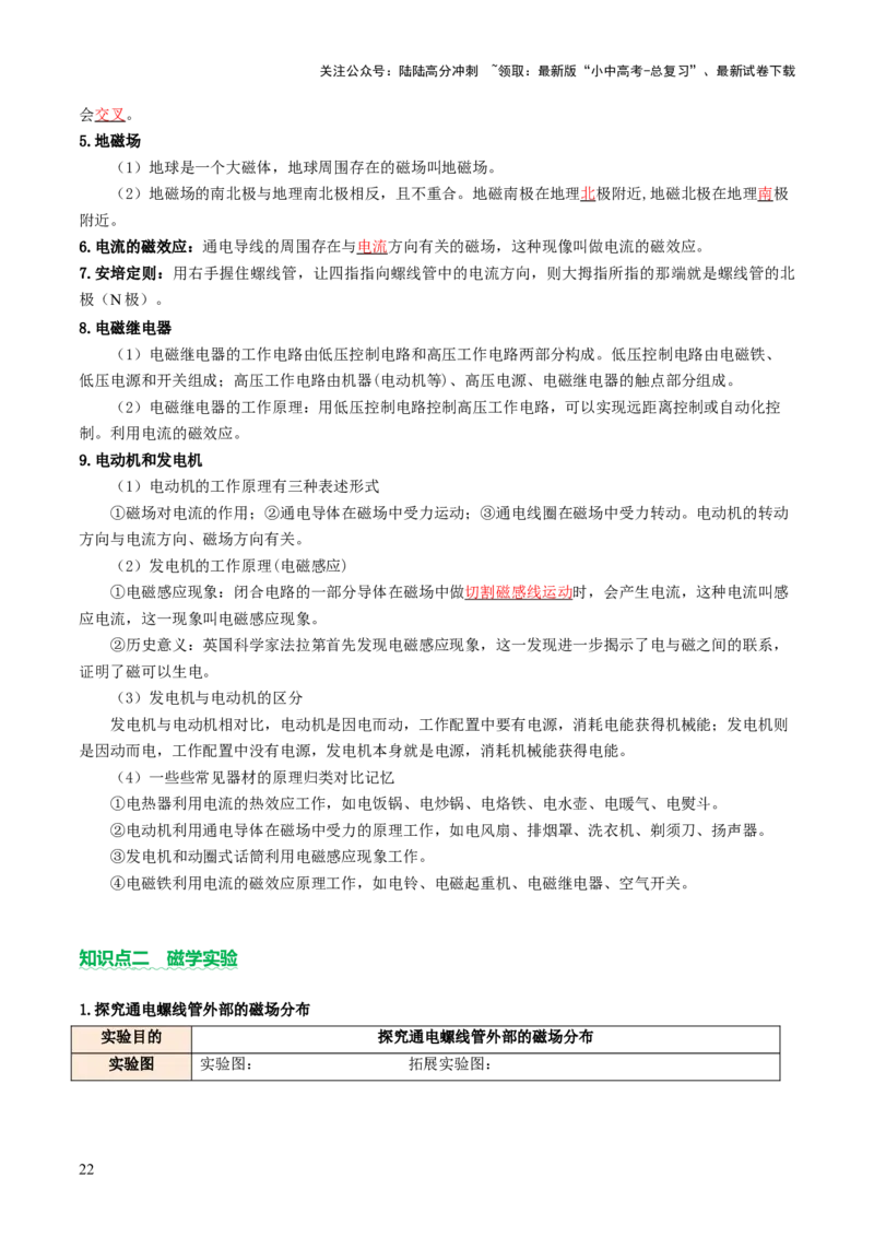 专题10家庭电路、电与磁、信息、能源、材料（讲练）（解析版）_02中考总复习（2026版更新中）_04-物理-中考总复习_2025年中考复习资料_2025中考二轮课件ppt+讲义+练习物理_讲义+练习