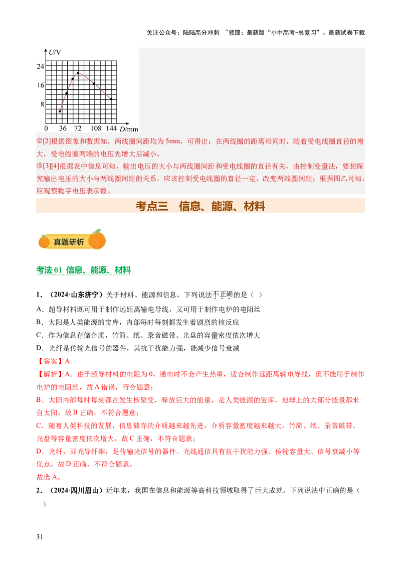 专题10家庭电路、电与磁、信息、能源、材料（讲练）（解析版）_02中考总复习（2026版更新中）_04-物理-中考总复习_2025年中考复习资料_2025中考二轮课件ppt+讲义+练习物理_讲义+练习