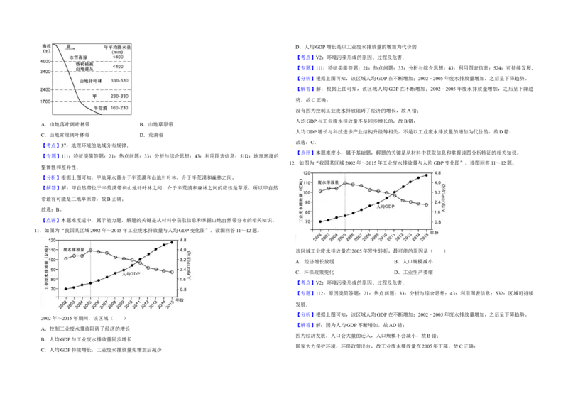 2018年江苏省高考地理试卷解析版_全国卷+地方卷_8.地理_1.地理高考真题试卷_2008-2020年_地方卷_江苏高考地理08-21_A3word版