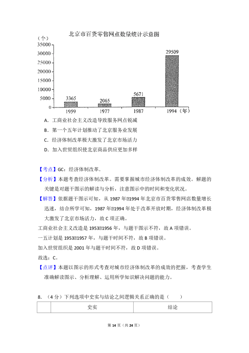 2017年北京市高考历史试卷（解析版）_全国卷+地方卷_7.历史_1.历史高考真题试卷_2008-2020年_地方卷_北京高考历史08-21_A4word版_PDF版（赠送）