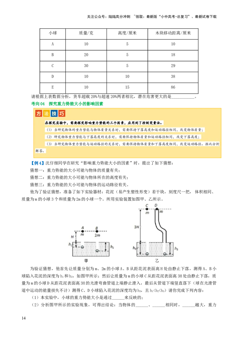 专题12功和机械能（4考点+11考向）（讲义）（原卷版）_02中考总复习（2026版更新中）_04-物理-中考总复习_2024年中考复习资料_一轮复习_配套讲义（原卷版+解析版）