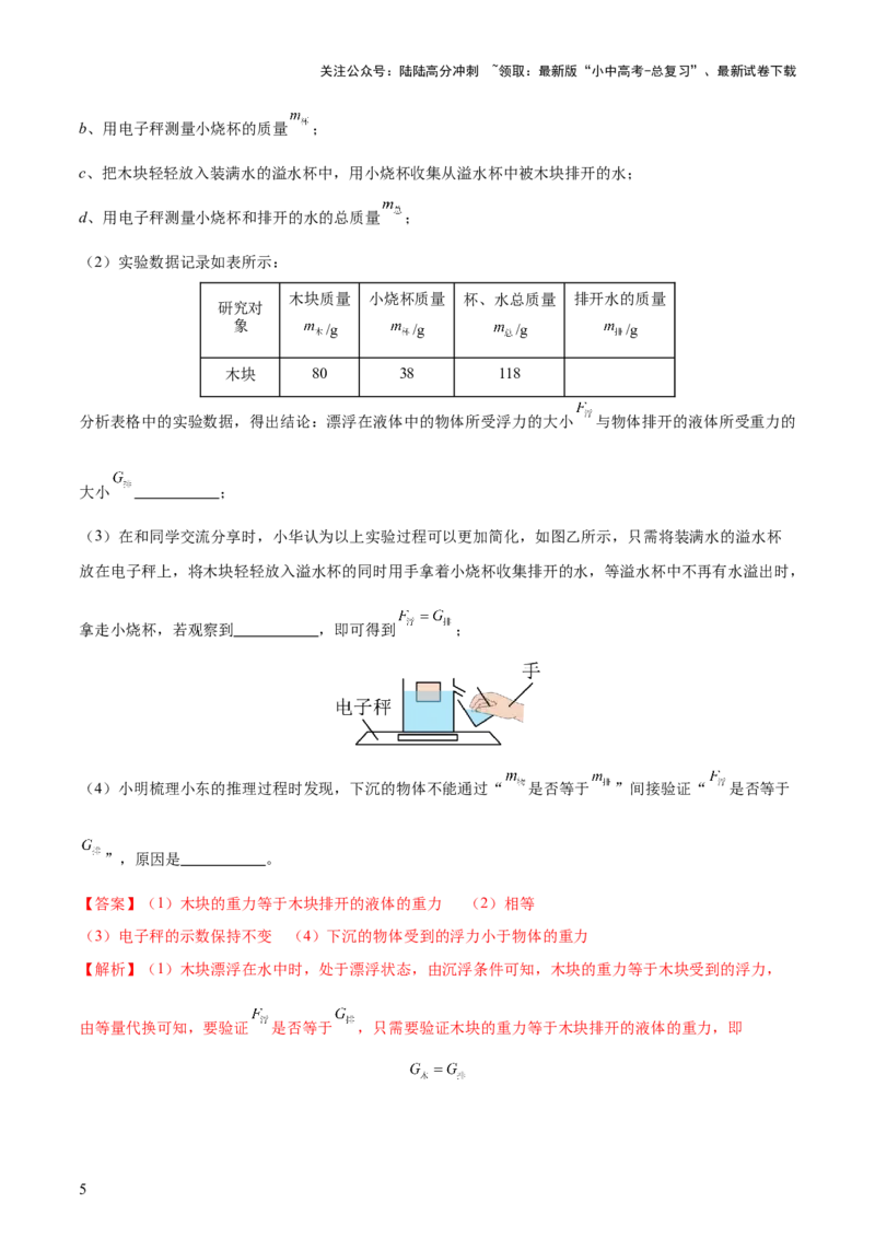 专题11浮力（4大模块知识清单+4个易混易错+7种方法技巧+典例真题精析）（解析版）_02中考总复习（2026版更新中）_04-物理-中考总复习_2025年中考复习资料_2025年中考物理一轮知识梳理