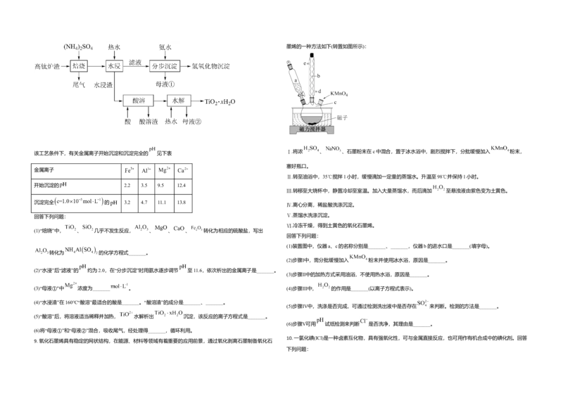 2021年全国统一高考化学试卷（新课标Ⅰ）（原卷版）_全国卷+地方卷_5.化学_1.化学高考真题试卷_2008-2020年_全国卷_全国统一高考化学（新课标ⅰ）2008-2021_A3word版