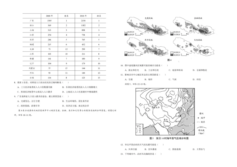 2020年天津市高考地理试卷_全国卷+地方卷_8.地理_1.地理高考真题试卷_2008-2020年_地方卷_天津高考地理08-21_A3word版_PDF版（赠送）