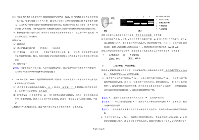 2017年北京市高考生物试卷（解析版）_全国卷+地方卷_6.生物_1.生物高考真题试卷_2008-2020年_地方卷_北京高考生物08-21_A3word版_PDF版(赠送)