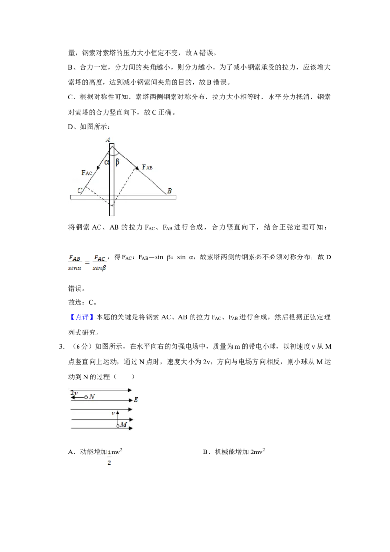 2019年天津市高考物理试卷解析版_全国卷+地方卷_4.物理_1.物理高考真题试卷_2008-2020年_地方卷_天津高考物理07-21_A4word版