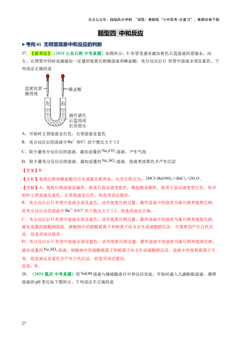 专题09常见的酸和碱（讲义）（解析版）_02中考总复习（2026版更新中）_05-化学-中考总复习_2025年中考复习资料_2025中考化学一轮复习讲义+课件_讲义_专题09常见的酸和碱（讲义）