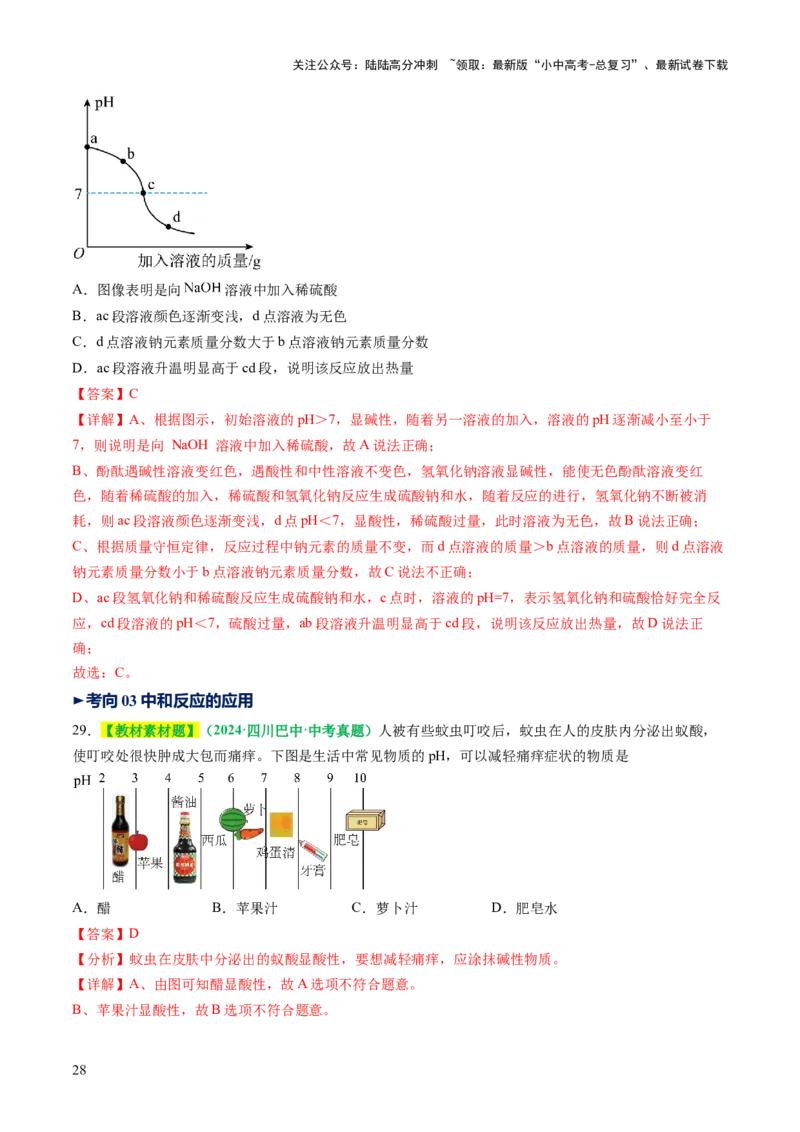 专题09常见的酸和碱（讲义）（解析版）_02中考总复习（2026版更新中）_05-化学-中考总复习_2025年中考复习资料_2025中考化学一轮复习讲义+课件_讲义_专题09常见的酸和碱（讲义）