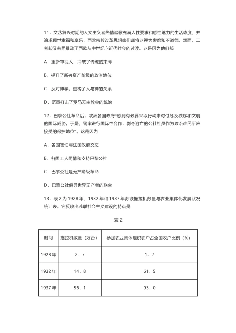 2021年高考真题历史（山东卷）（解析版）_全国卷+地方卷_7.历史_1.历史高考真题试卷_2008-2020年_地方卷_山东高考历史07-21_山东高考历史_A4版