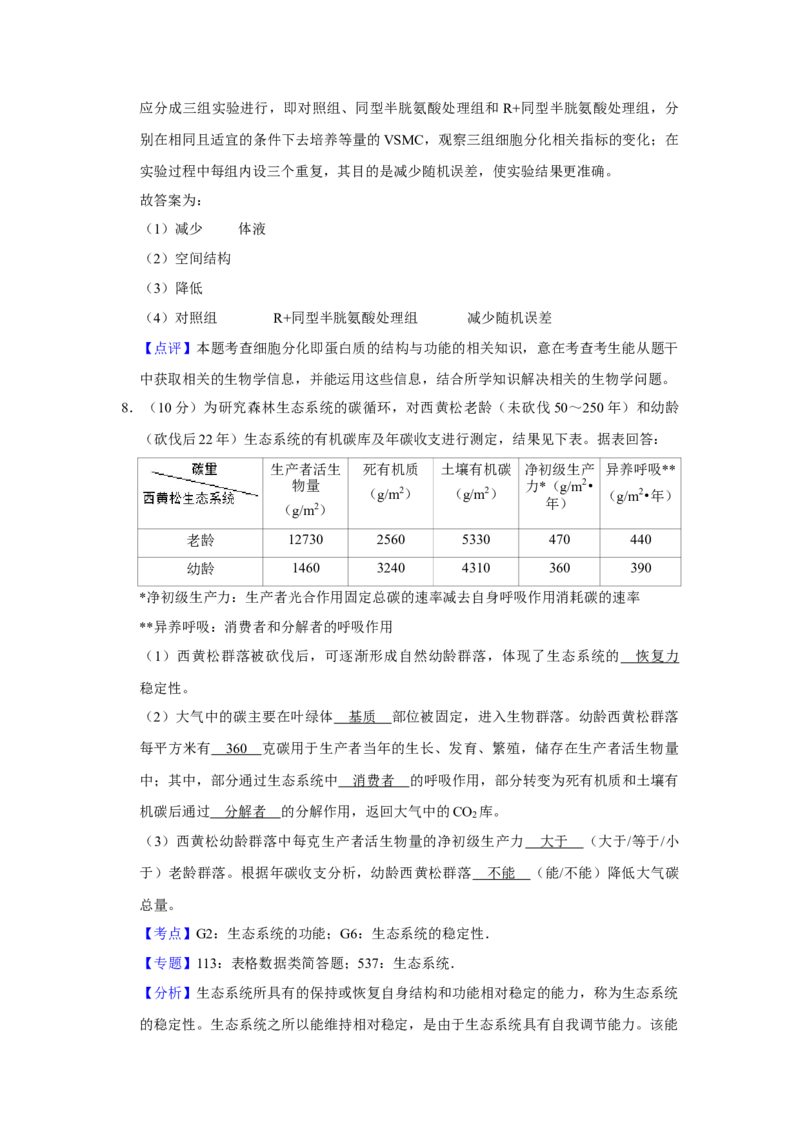 2018年天津市高考生物试卷解析版_全国卷+地方卷_6.生物_1.生物高考真题试卷_2008-2020年_地方卷_天津高考生物07-21_A4word版