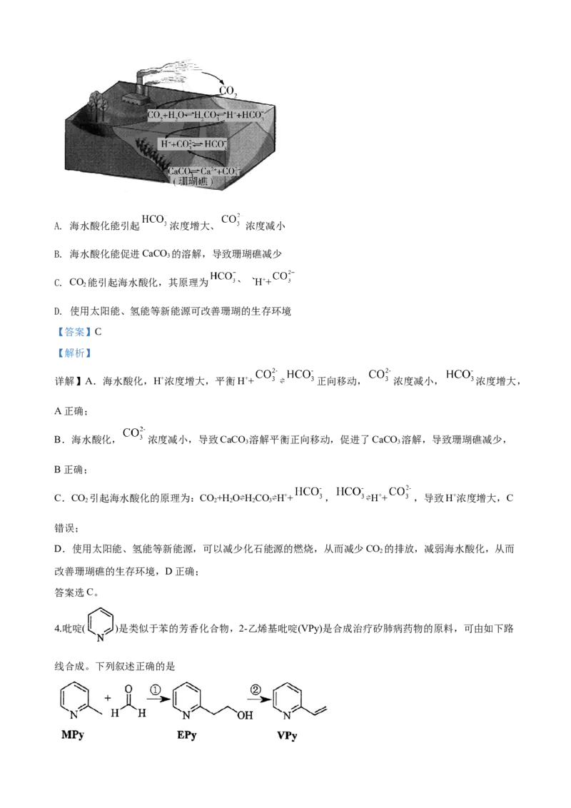 2020年高考重庆市化学卷真题及答案_全国卷+地方卷_5.化学_1.化学高考真题试卷_2008-2020年_地方卷_重庆高考化学2008-2020