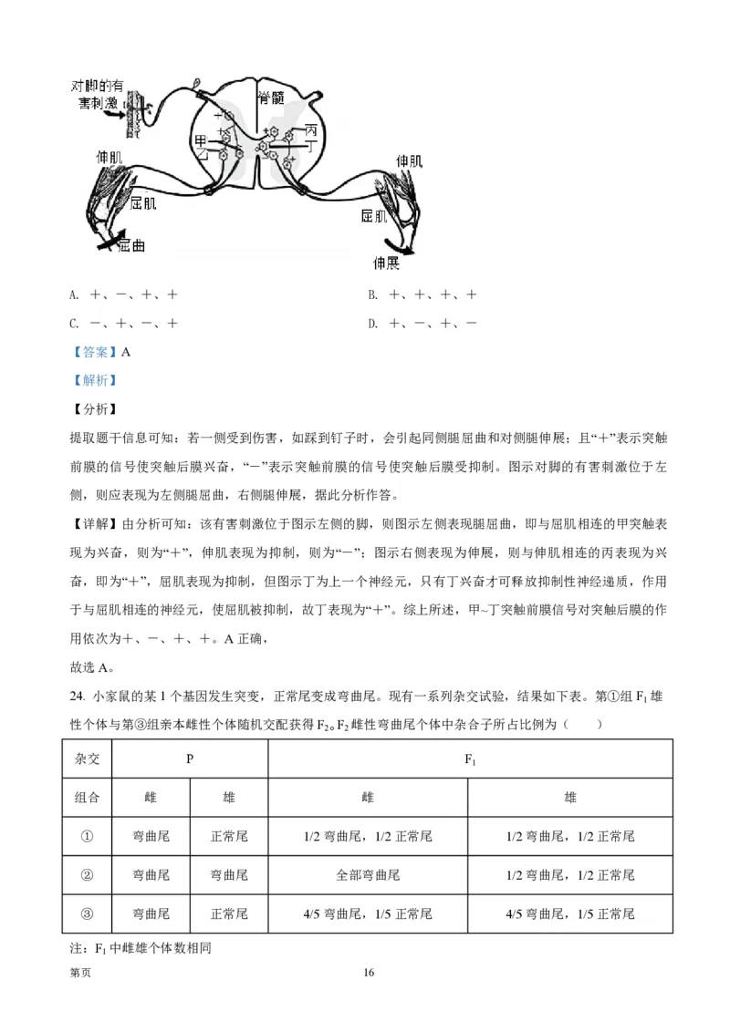 2021年浙江省高考生物1月（解析版）_全国卷+地方卷_6.生物_1.生物高考真题试卷_2008-2020年_地方卷_浙江高考生物08-21_A4word版_PDF版（赠送）