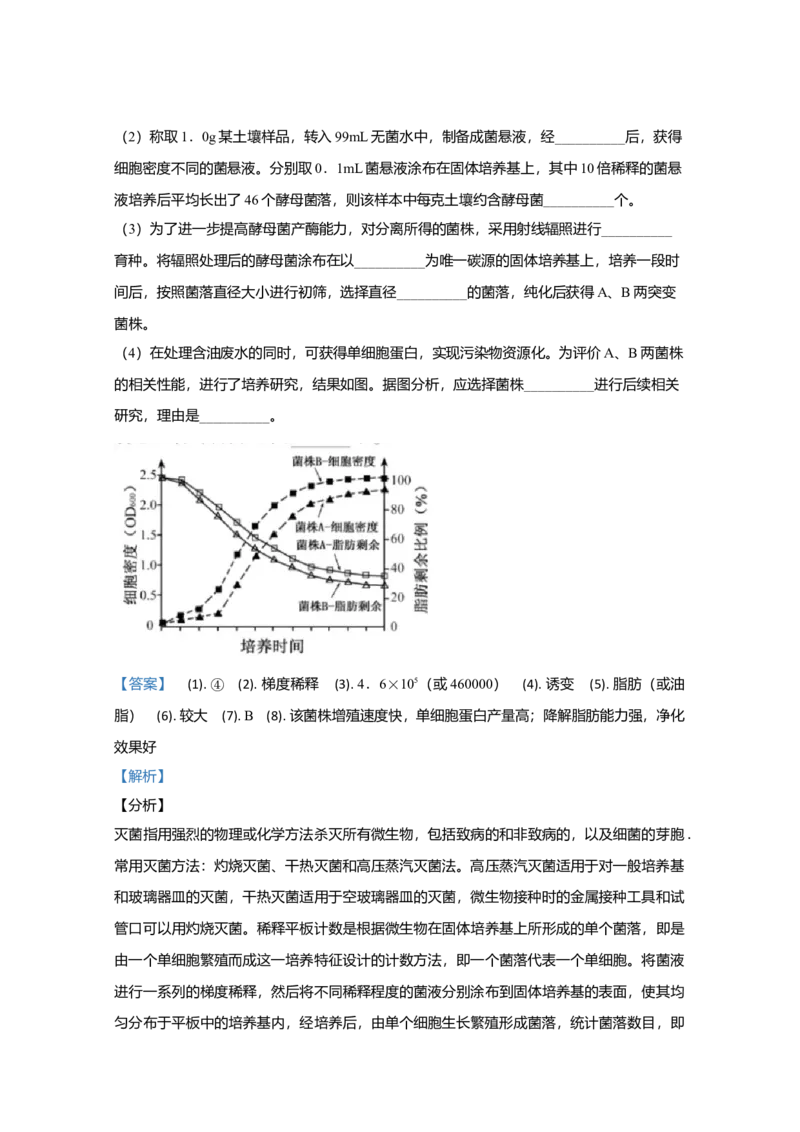 2020年江苏省高考生物试卷解析版_全国卷+地方卷_6.生物_1.生物高考真题试卷_2008-2020年_地方卷_江苏高考生物07-20_A4word版