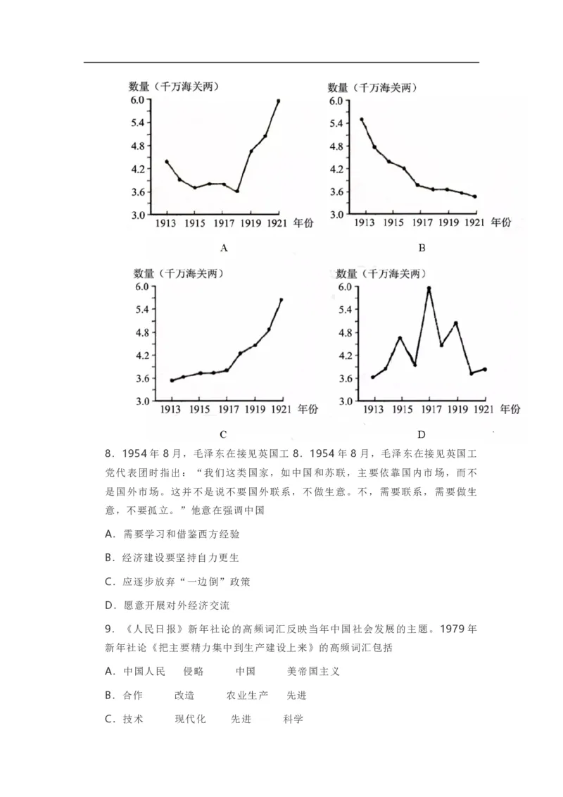 2021年高考真题历史（山东卷）（解析版）_全国卷+地方卷_7.历史_1.历史高考真题试卷_2008-2020年_地方卷_山东高考历史07-21_山东高考历史_A4版_PDF版