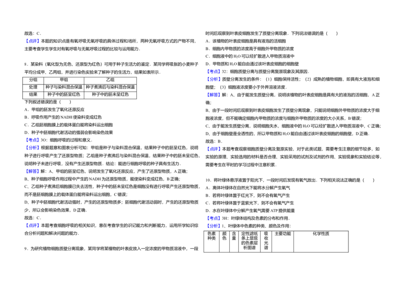 2017年高考海南卷生物试题及答案_全国卷+地方卷_6.生物_1.生物高考真题试卷_2008-2020年_地方卷_海南高考生物08-20_A3word版_答案版