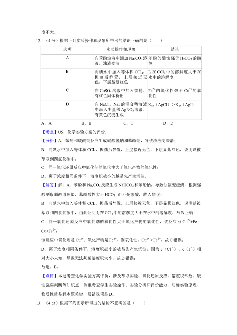 2018年江苏省高考化学试卷解析版_全国卷+地方卷_5.化学_1.化学高考真题试卷_2008-2020年_地方卷_江苏高考化学2008-2020_A4word版