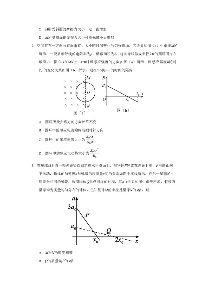 2019年全国统一高考物理试卷（新课标Ⅰ）（原卷版）_全国卷+地方卷_4.物理_1.物理高考真题试卷_2008-2020年_全国卷物理_全国统一高考物理（新课标ⅰ）08-21_A4word版_PDF版（赠送）