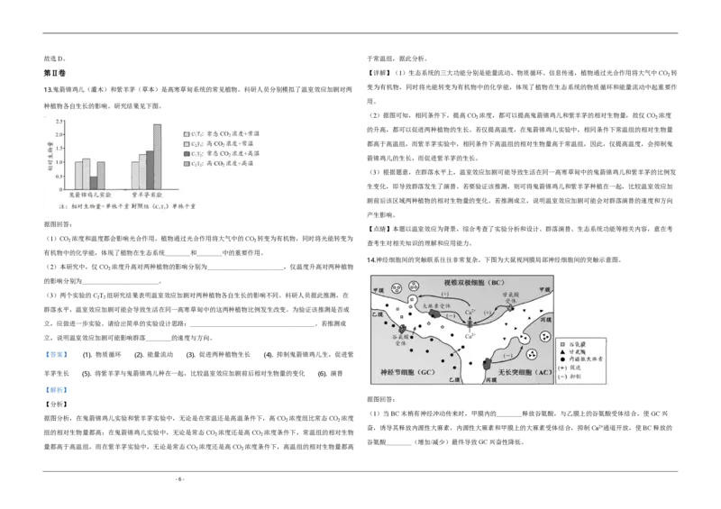 2020年天津市高考生物试卷解析版_全国卷+地方卷_6.生物_1.生物高考真题试卷_2008-2020年_地方卷_天津高考生物07-21_A3word版_PDF版（赠送）