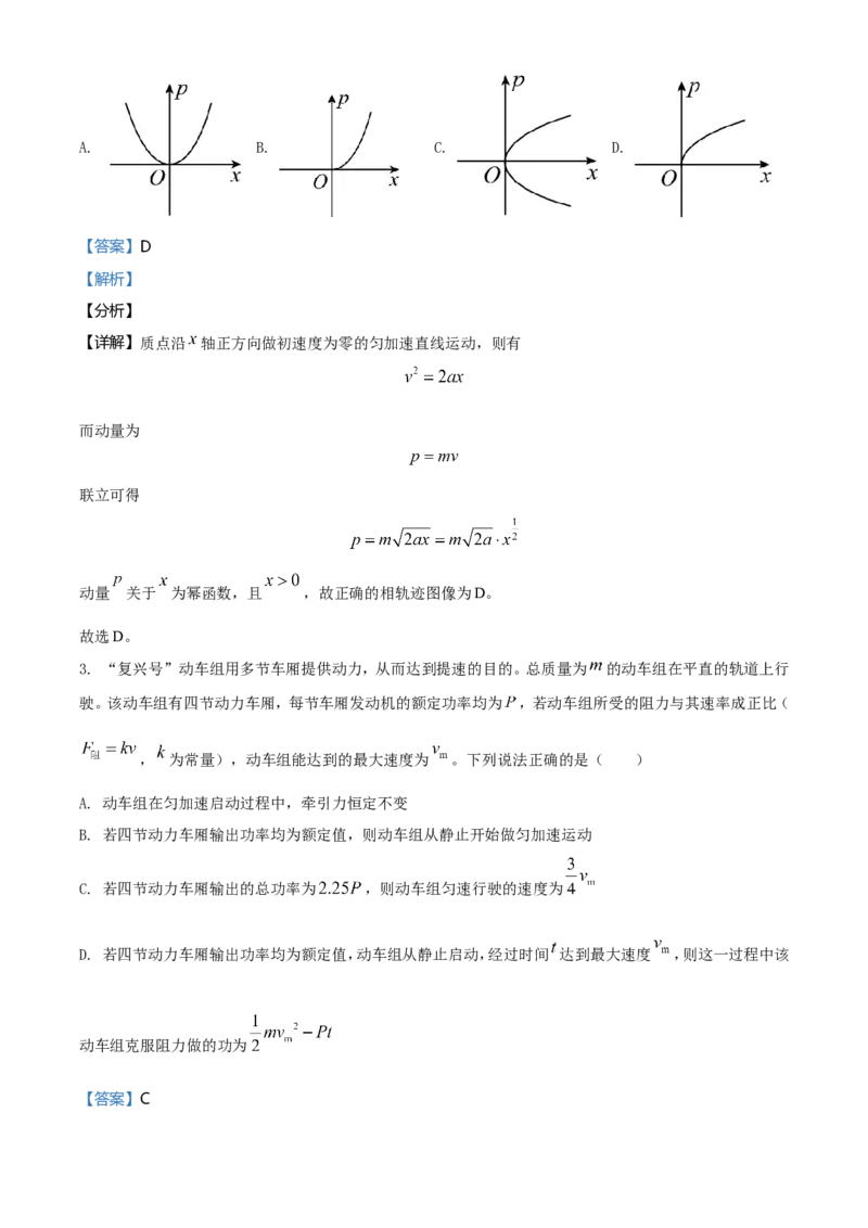 2021年湖南省普通高中学业水平选择性考试（湖南卷）（解析版）_全国卷+地方卷_4.物理_1.物理高考真题试卷_2021年高考-物理_2021年新高考湖南物理_A4Word版