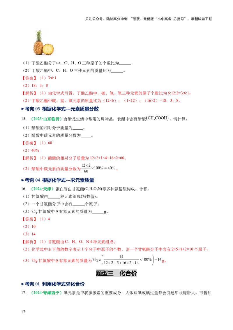 专题12化学式与化学用语（讲义）（解析版）_02中考总复习（2026版更新中）_05-化学-中考总复习_2025年中考复习资料_2025中考化学一轮复习讲义+课件_讲义_专题12+化学式与化学用语（讲义）