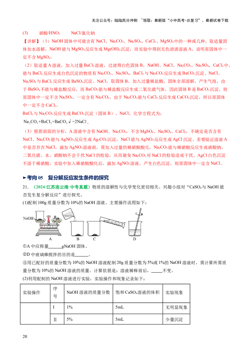 专题10常见的盐（讲义）（解析版）_02中考总复习（2026版更新中）_05-化学-中考总复习_2025年中考复习资料_2025中考化学一轮复习讲义+课件_讲义_专题10常见的盐（讲义）