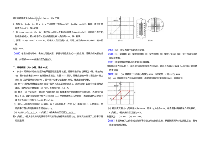 2017年全国统一高考物理试卷（新课标Ⅲ）（解析版）_全国卷+地方卷_4.物理_1.物理高考真题试卷_2008-2020年_全国卷物理_全国统一高考物理（新课标ⅲ）16-21_A3word版