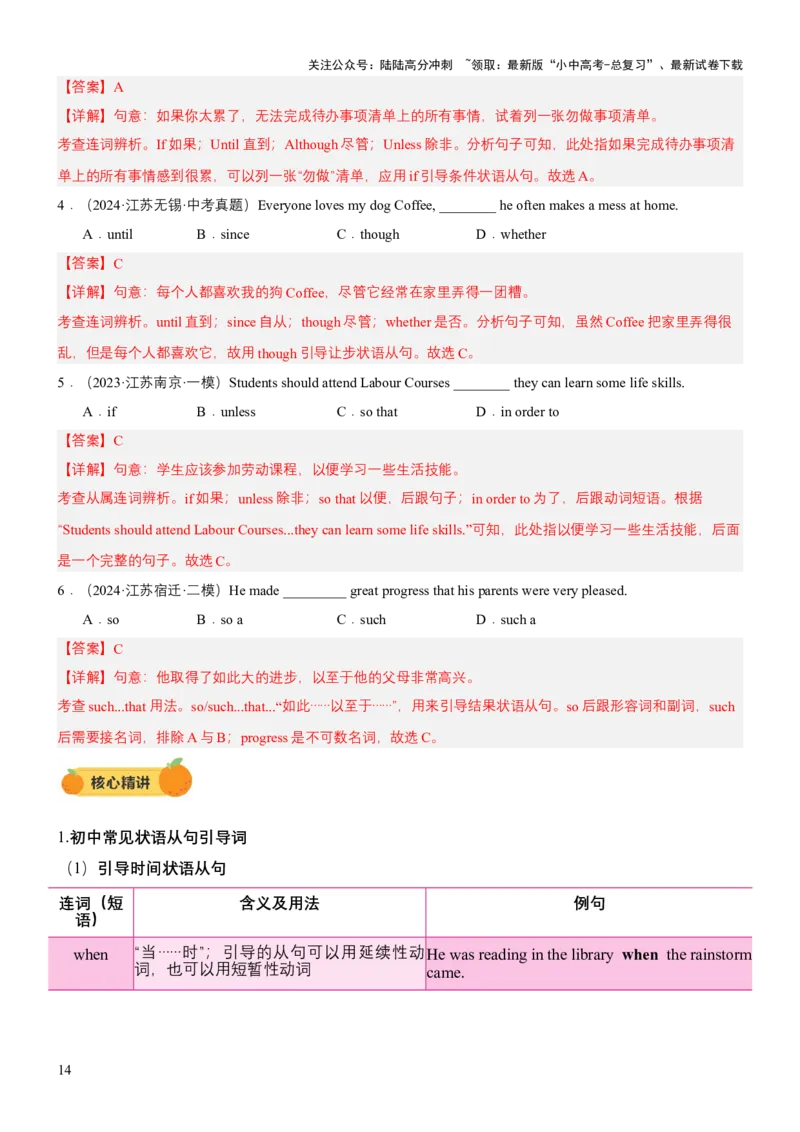专题11主从复合句（宾语从句、定语从句及状语从句（讲练）（解析版）_02中考总复习（2026版更新中）_03-英语-中考总复习_2025中考复习资料_2025中考二轮课件ppt+讲义+练习英语_讲义+练习