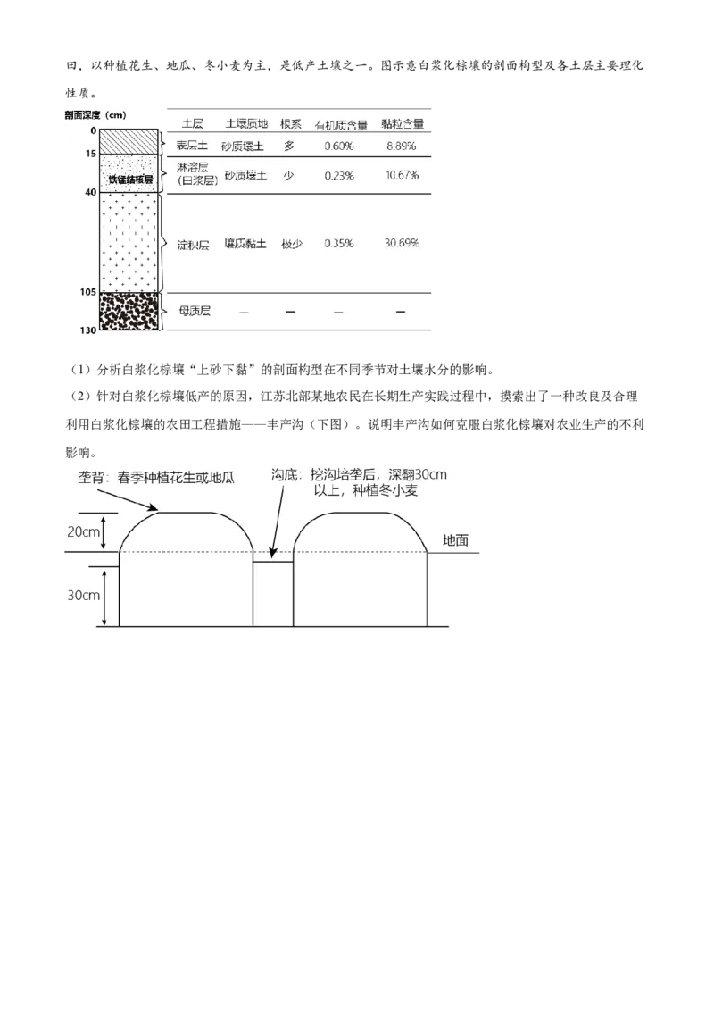 2023年山东高考地理真题（原卷版）_全国卷+地方卷_8.地理_1.地理高考真题试卷_2023年高考-地理_2023年山东自主命题