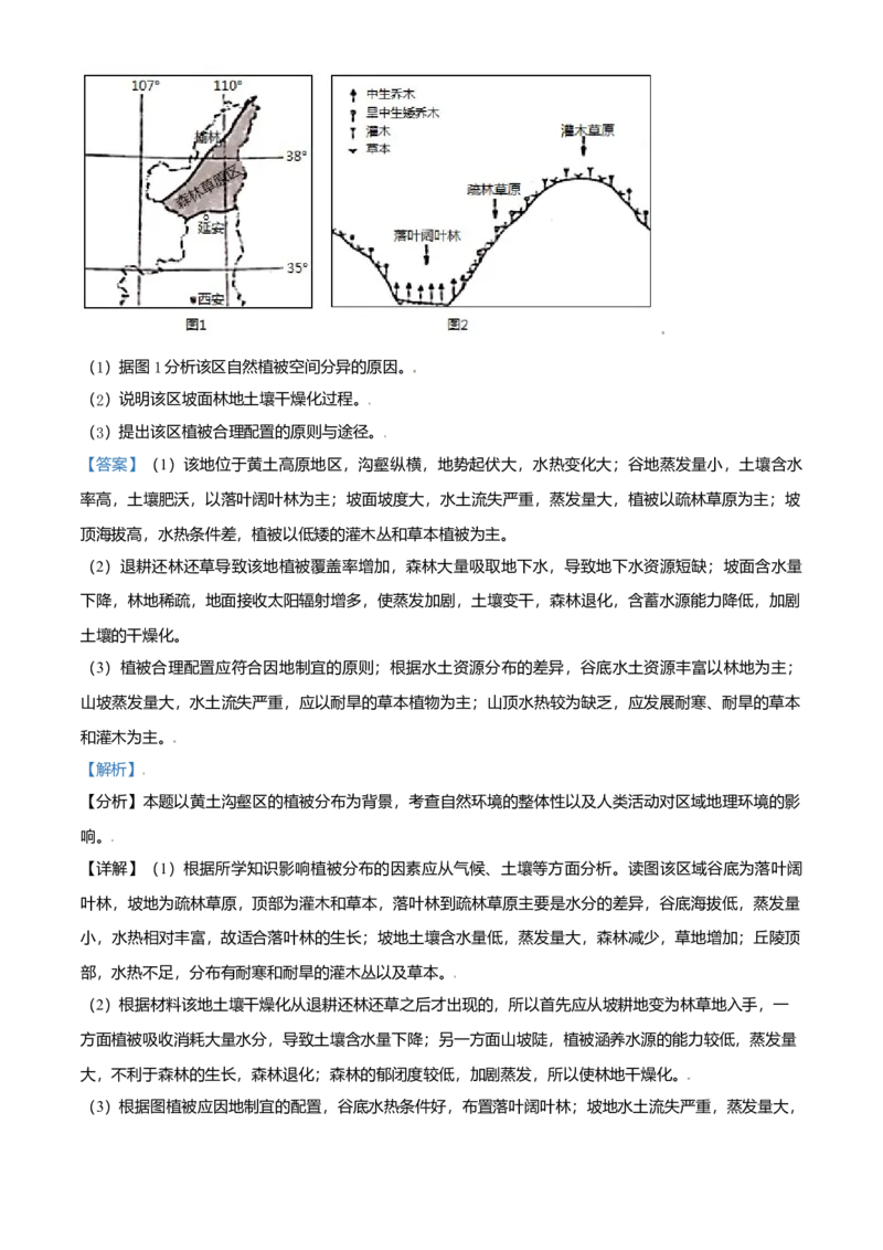 2021年河北省高考地理试题（缺部分题）（解析版）_全国卷+地方卷_8.地理_1.地理高考真题试卷_2021年高考-地理_2021年新高考河北地理