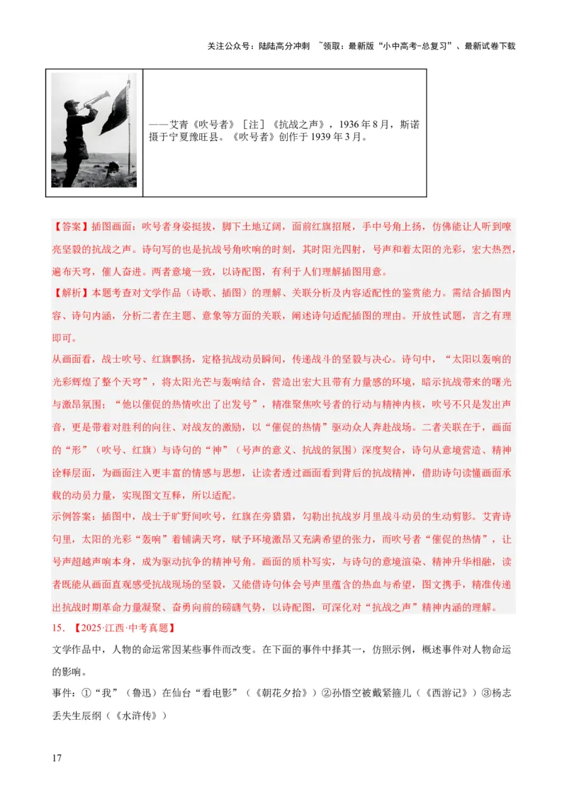 专题09名著导读（全国通用）（解析版）_02中考总复习（2026版更新中）_01-语文-中考总复习_2026年中考复习（更新中）_好题汇编三年（2023-2025）中考语文真题分类汇编（全国通用）(1)