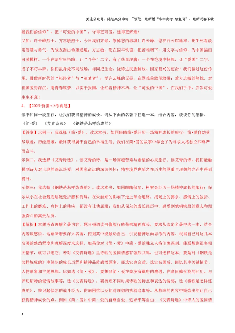 专题09名著导读（全国通用）（解析版）_02中考总复习（2026版更新中）_01-语文-中考总复习_2026年中考复习（更新中）_好题汇编三年（2023-2025）中考语文真题分类汇编（全国通用）(1)