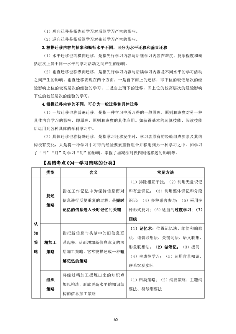 教资笔试中小幼易错考点_教资备考_2026上_小学（科1+科2）_07.常考易错题汇总