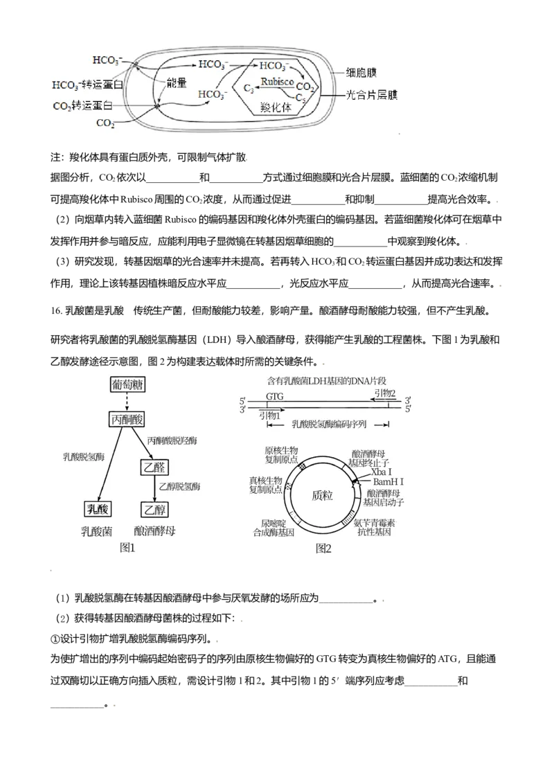 2021年天津市高考生物试卷_全国卷+地方卷_6.生物_1.生物高考真题试卷_2008-2020年_地方卷_天津高考生物07-21_A4word版
