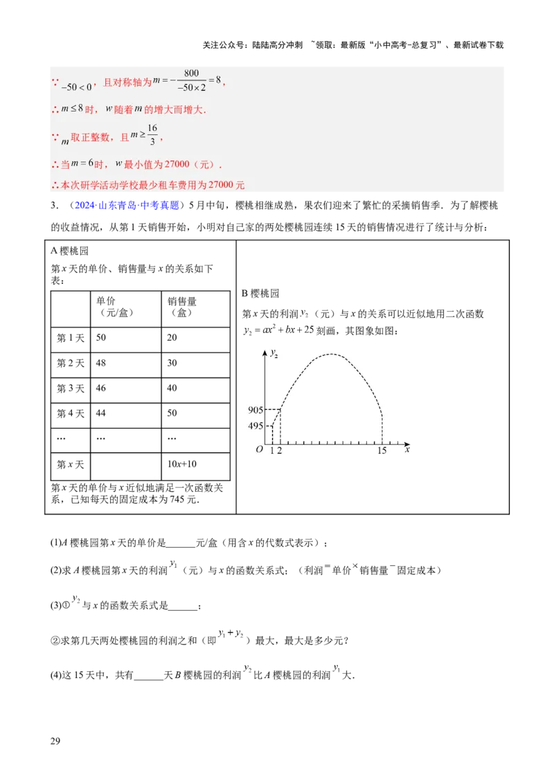 专题12二次函数的实际应用（全国通用）（解析版）_02中考总复习（2026版更新中）_02-数学-中考总复习_2026年中考复习（更新中）