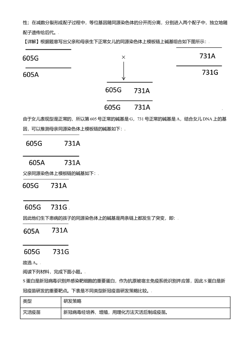 2021年天津市高考生物试卷解析版_全国卷+地方卷_6.生物_1.生物高考真题试卷_2008-2020年_地方卷_天津高考生物07-21_A4word版
