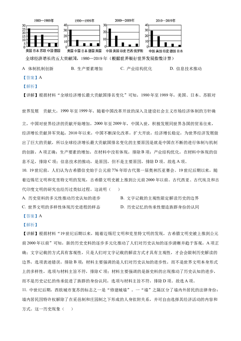 2022年新高考海南历史高考真题（解析版）_全国卷+地方卷_7.历史_1.历史高考真题试卷_2022年高考-历史_2022年海南卷-历史