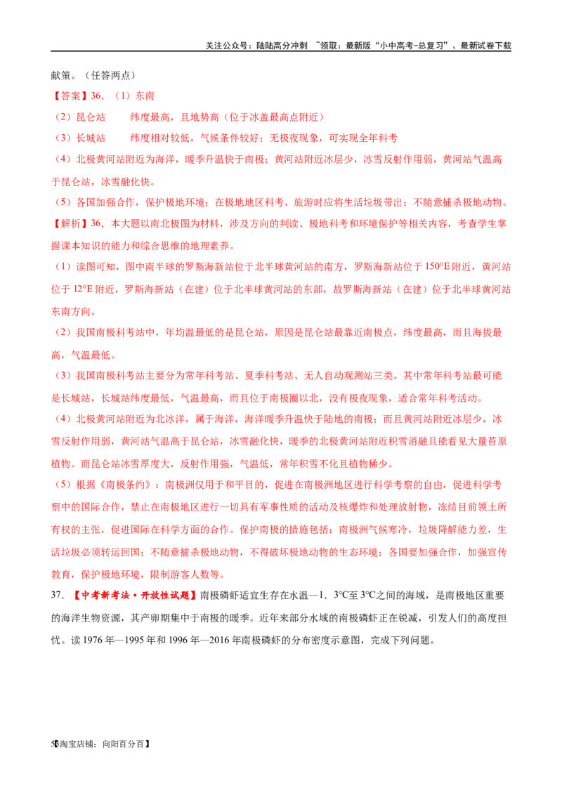 专题12撒哈拉以南的非洲和极地地区（梯级进阶练）（解析版）_02中考总复习（2026版更新中）_09-地理-中考总复习_2024年中考复习资料_一轮复习_配套练习_教师版（含答案解析）