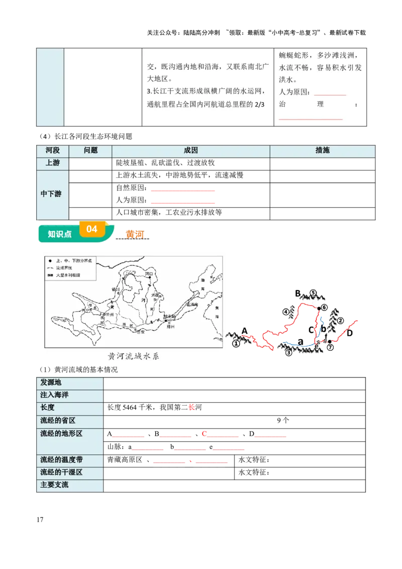 专题09我国的自然环境-2025年中考地理知识点梳理（挖空版）_02中考总复习（2026版更新中）_09-地理-中考总复习_2025中考地理复习资料_2025年中考地理知识点_挖空版+背诵版