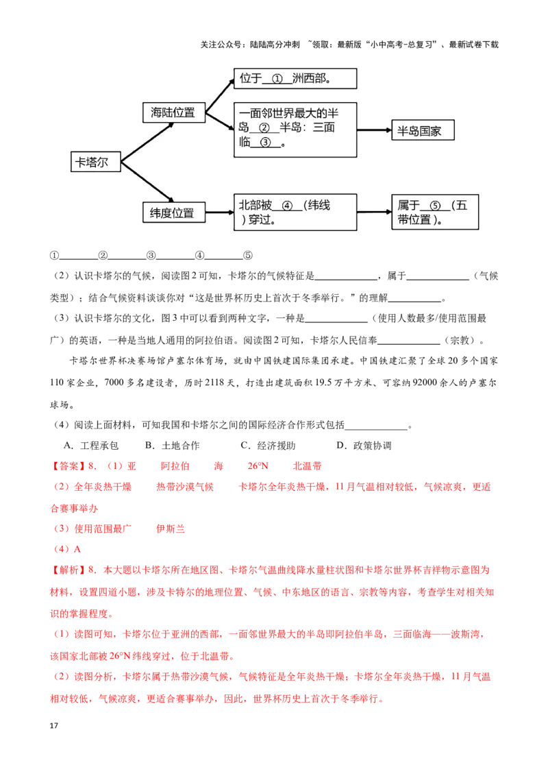 专题11中东和欧洲西部-备战2024年中考地理识图速记手册与变式演练（全国通用）（解析版）_02中考总复习（2026版更新中）_09-地理-中考总复习_2024年中考复习资料_专项复习资料_答案解析版