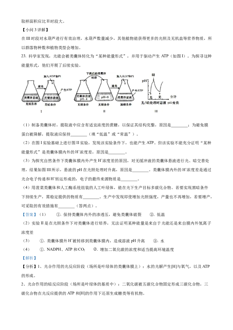2022年重庆市普通高等学校全国统一招生选择性考试生物试题（解析版）_全国卷+地方卷_6.生物_1.生物高考真题试卷_2022年高考-生物_2022年新高考重庆-生物