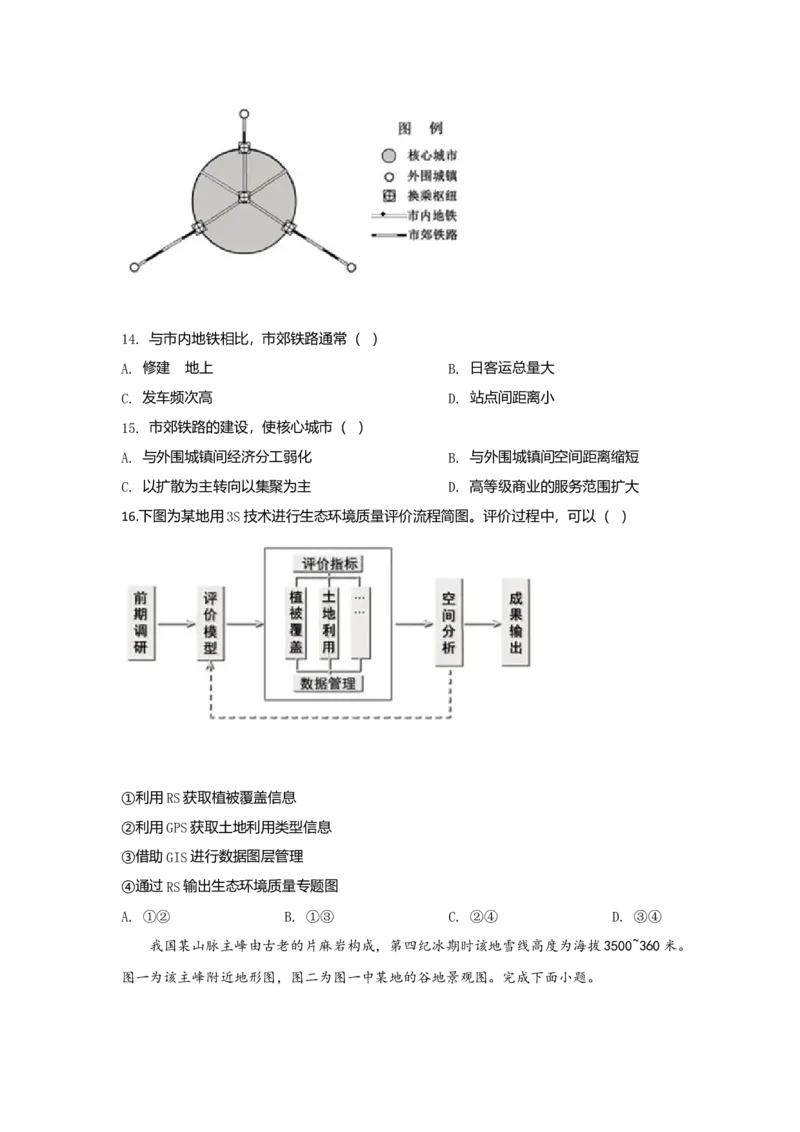 2020年浙江省高考地理7月（原卷版）_全国卷+地方卷_8.地理_1.地理高考真题试卷_2008-2020年_地方卷_浙江高考地理08-21_A4word版_原卷版（建议只打印原卷版，解析版手机对答案即可）
