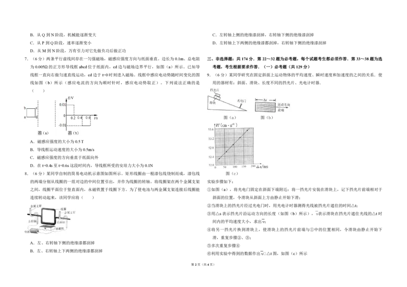 2017年全国统一高考物理试卷（新课标Ⅱ）（原卷版）_全国卷+地方卷_4.物理_1.物理高考真题试卷_2008-2020年_全国卷物理_全国统一高考物理（新课标ⅱ）08-21_A3word版_PDF版（赠送）