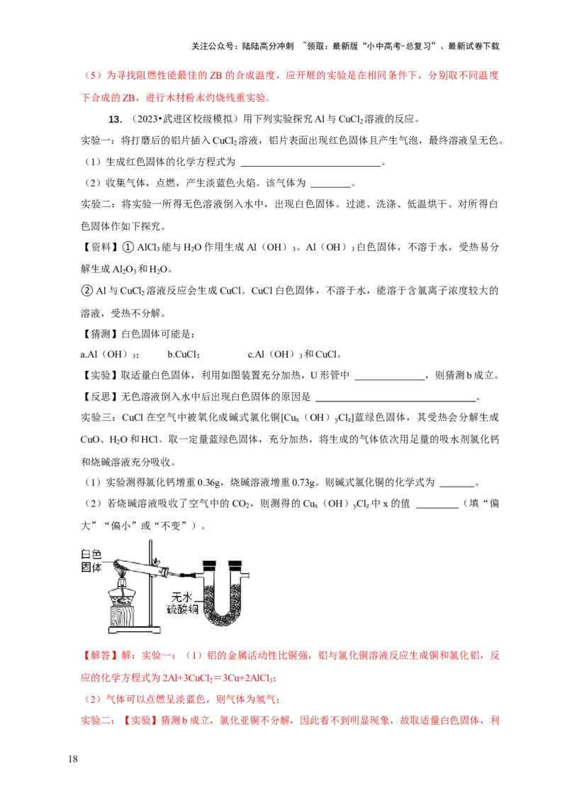 专题11物质成分的探究（解析版）_02中考总复习（2026版更新中）_05-化学-中考总复习_2024年中考复习资料_二轮复习资料_2024年中考化学二轮专项复习核心考点讲解与必刷题型