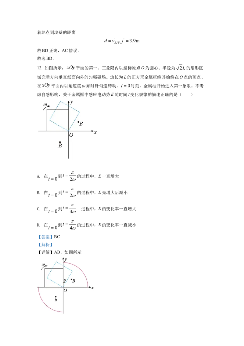2022年全国统一高考山东卷物理试题（解析版）_全国卷+地方卷_4.物理_1.物理高考真题试卷_2022年高考-物理_2022年山东卷-物理