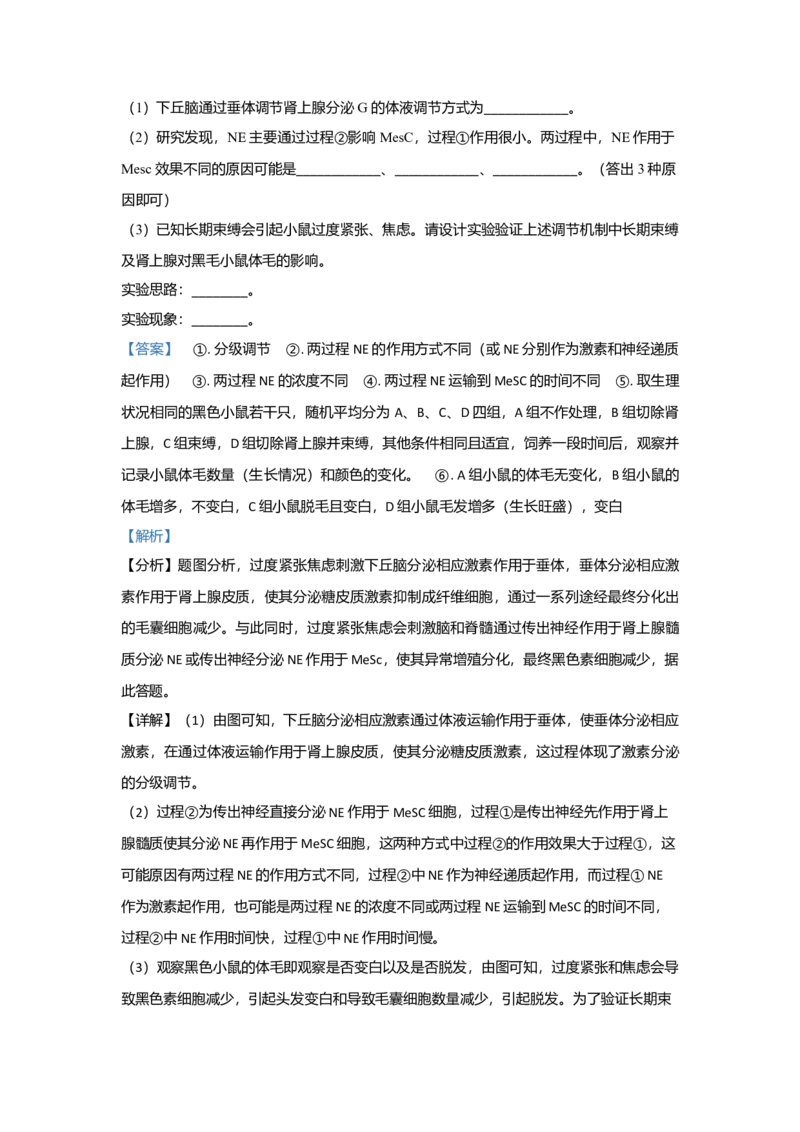 2021年高考真题生物（山东卷）（解析版）_全国卷+地方卷_6.生物_1.生物高考真题试卷_2008-2020年_地方卷_山东高考生物08-21_山东高考生物_A4版