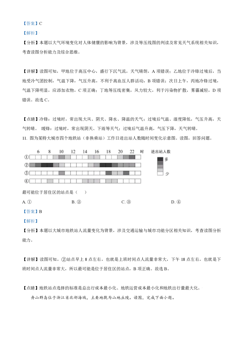2021年北京市高考地理试卷（解析版）_全国卷+地方卷_8.地理_1.地理高考真题试卷_2008-2020年_地方卷_北京高考地理08-21_A4word版_PDF版（赠送）